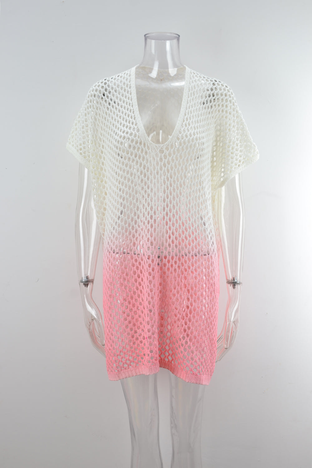 Summer Women Clothing Colorful Dyed Hollow Out Cutout Bikini Beach Dress Blouse Bella Mia